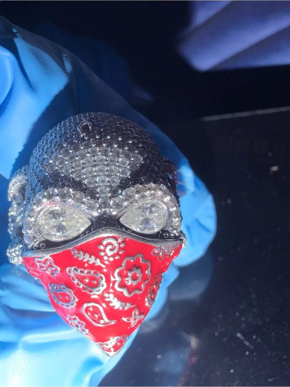 Moissanite red bandana